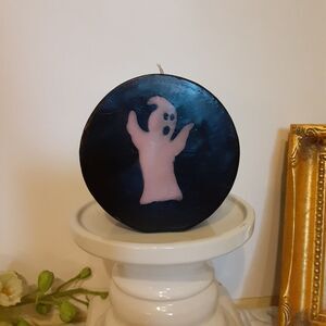 Vintage Halloween Circular Round Wax Candle